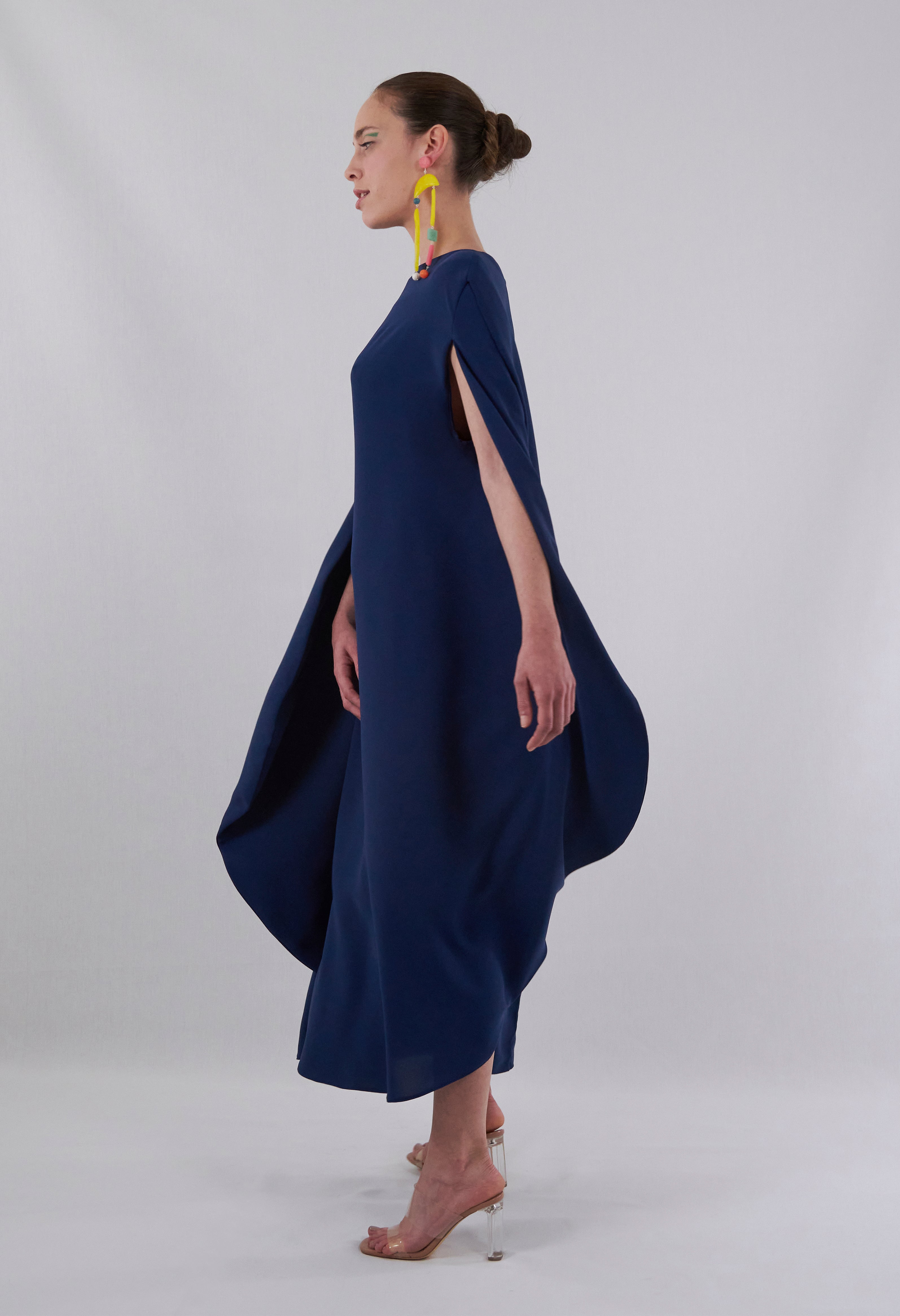 Navy blue store dress with cape